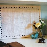diy burlap board at TidyMom,net