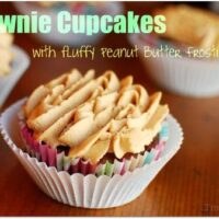 Brownie Cupcakes with Peanut Butter Frosting at TidyMom.net