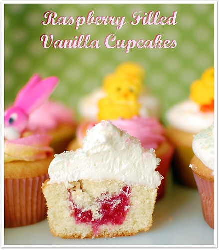 Raspberry Filled Cupcakes