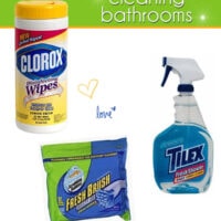 Favorite products for cleaning bathrooms at TidyMom.net
