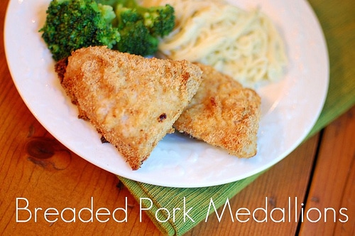 Cookbook &  TidyMom pork GIVEAWAY!{ENDED} Breaded tenderloin Medallions breaded medallions  Pork