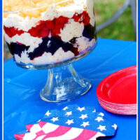 Angel Food Patriotic Delight dessert. No bake recipe at TidyMom.net