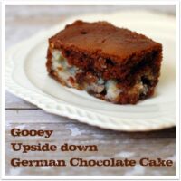 Gooey Upside down German Chocolate Cake at TidyMom.net