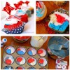 Red White and Blue Cupcakes at TidyMom.net