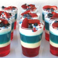 Patriotic Layered Jello Cups