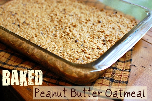 Baked Peanut Butter Oatmeal pan