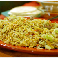 Moo Shu Pork with Chow Mein Noodles