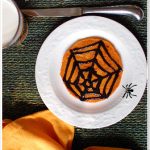 spooky pumpkin pancakes with black cinnmon syrup spooky pumpkin pancakes with black cinnmon syrup