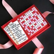 Valentine Crossword Cookies