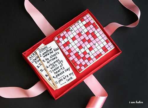 Valentine Crossword Cookies Valentine Crossword Cookies