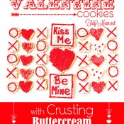 Valentine Cookies with Crusting Buttercream