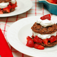 Oatmeal Brownie Strawberry Shortcake