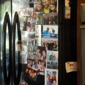 Picture clutter on fridge