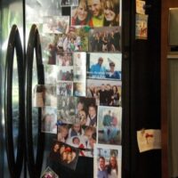 Picture clutter on fridge