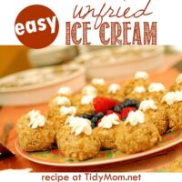 Unfried Ice Cream| recipe at TidyMom.net