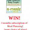 3 Months FREE Meal Planning