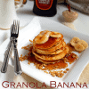 granola banana pancakes