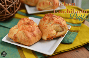 chicken enchilada puffs