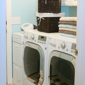 Dryer Sheet Tip & Pretty Laundry Rooms {$25 Visa Giveaway}