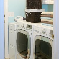 Dryer Sheet Tip & Pretty Laundry Rooms {$25 Visa Giveaway}