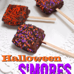 Halloween s'mores on a stick