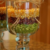 decorating with dried beans