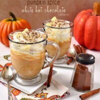 Pumpkin Spice White Hot Chocolate at TidyMom.net