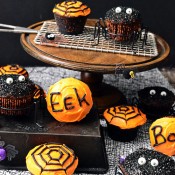 Halloween spider cupcakes