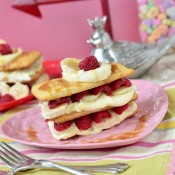 Caramel Raspberry Banana Napoleon