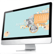 free 2012 April desktop calendar