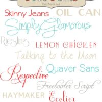 TidyMom Favorite Free Fonts