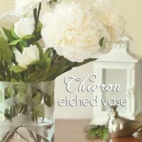DIY Chevron Etched Glass Vase at TidyMom.net
