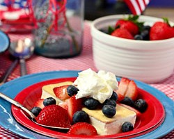Patriotic Shortcake Ice Cream Sandwich