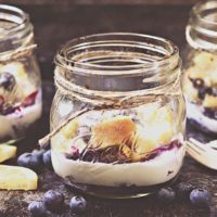 Lemon Blueberry Bread Pudding from Desserts in Jars Cookbook at TidyMom