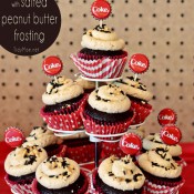 Coca Cola Cupcakes with Peanut Butter Frosting at Tidymom.net