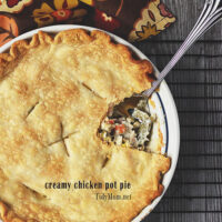 Easy Creamy Chicken Pot Pie recipe at TidyMom.net
