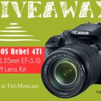 Canon EOS Rebel T4i Giveaway at TidyMom.net