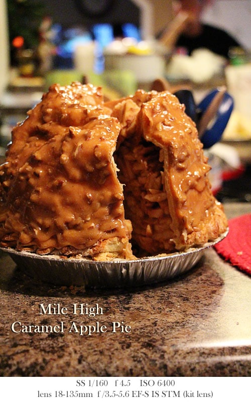 Mile High Caramel Apple Pie