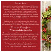 To honor the memory of lives cut short in Newtown CT on Friday, we choose to step away from our blogs and computers today to celebrate the gift of life and those we love most