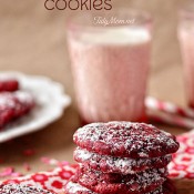 Red Velvet Gooey Butter Cookie recipe at TidyMom.net
