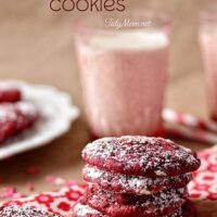 Red Velvet Gooey Butter Cookie recipe at TidyMom.net