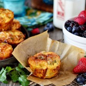 Southwest Baked Egg Cups #recipe at TidyMom.net