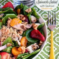 Strawberry Spinach Salad with Quinoa at TidyMom.net
