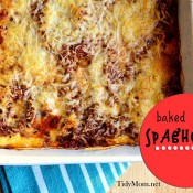 Baked Spaghetti Pie at TidyMom.net