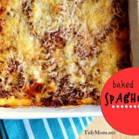Baked Spaghetti Pie at TidyMom.net