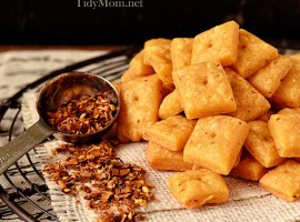 Homemade Cheese Crackers recipe at TidyMom.net
