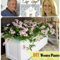DIY Wood Planter on Wheels Tutorial at TidyMom