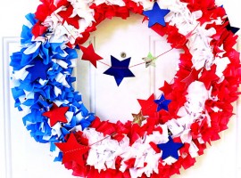 Easy DIY Patriotic Wreath at TidyMom.net