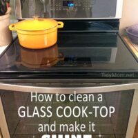 How To Clean A Glass Cook-Top and Make is SHINE at TidyMom.net