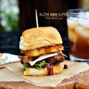 Aloha BBQ Sliders | burger recipe at TidyMom.net